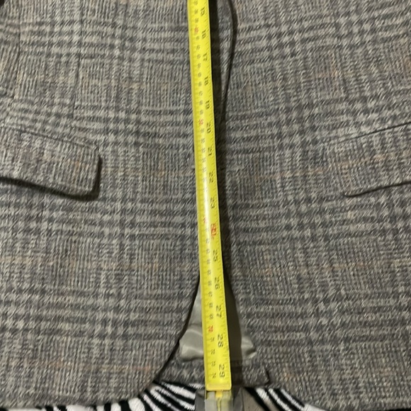 Egon von furstenberg for men vintage plaid grey men’s suit jacket tweed blazer - Picture 12 of 15